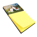 Japanese Chin Wasabi and Ginger Watercolor Sticky Note Holder Refillable Dispenser Desk Accessory 3x3 Pad Gift
