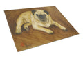 Fawn Pug Roscoe Cutting Board Tempered Glass Kitchen Cutting Surface, Heat Resistant Chopping, Non-Slip Feet, Food Prep & Serving