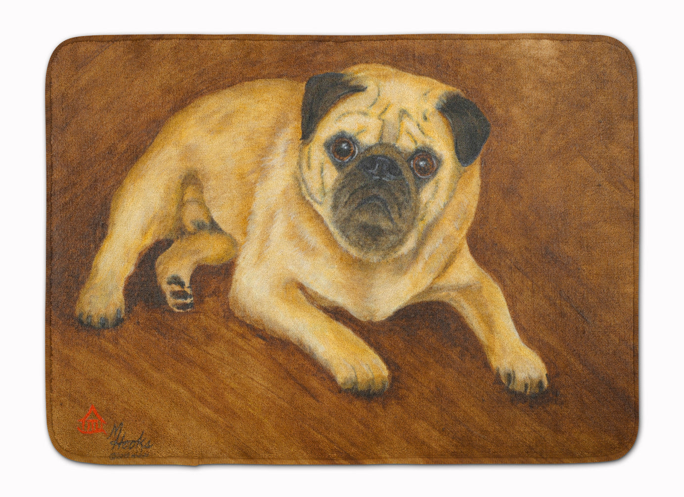 Fawn Pug Roscoe Memory Foam Kitchen Mat Machine Washable Anti-Fatigue Cushion Comfort Bath or Kitchen Rug