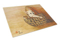 Chihuahua Take me TOO Cutting Board Tempered Glass Kitchen Cutting Surface, Heat Resistant Chopping, Non-Slip Feet, Food Prep & Serving