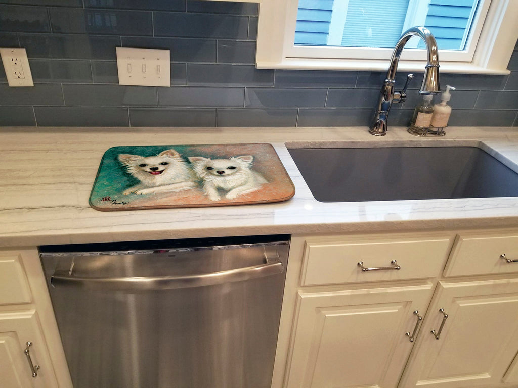 Chihuahua The Siblings Dish Drying Mat Absorbent Dish Drying Mat Pad for Kitchen Counter Dish Drainer Mat for Countertop, 14 x 21", Multicolor