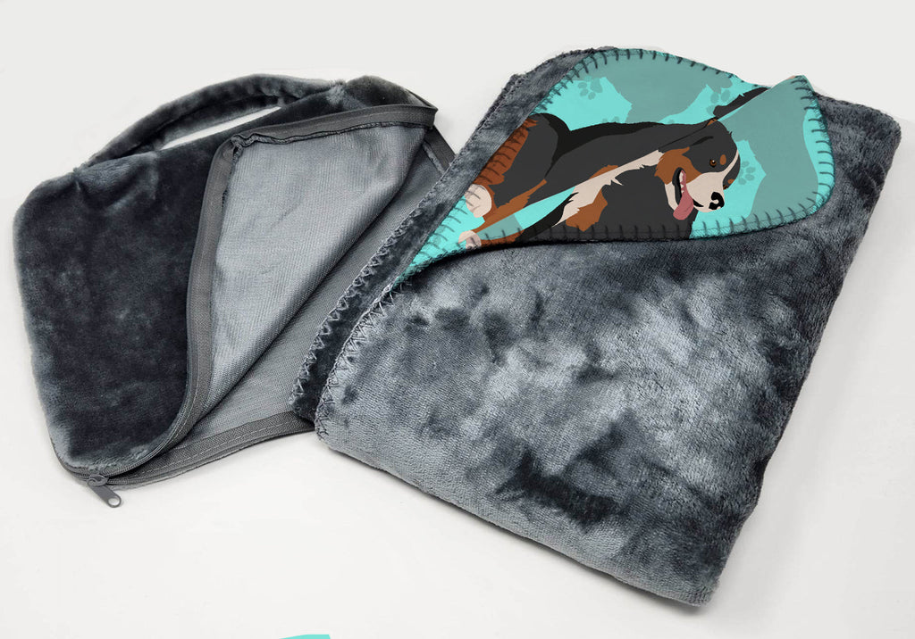 Bernese Mountain Dog Soft Travel Blanket with Bag Airplane Blanket, Indoor Outdoor Camping Blanket for Traveling, Picnics, Beach Trips, Concerts