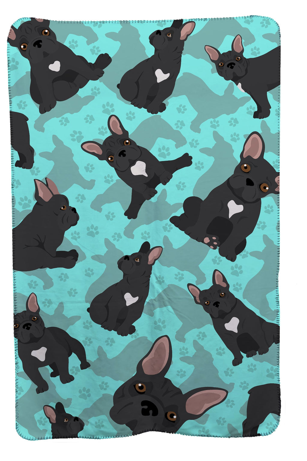 Black French Bulldog Soft Travel Blanket with Bag Airplane Blanket, Indoor Outdoor Camping Blanket for Traveling, Picnics, Beach Trips, Concerts