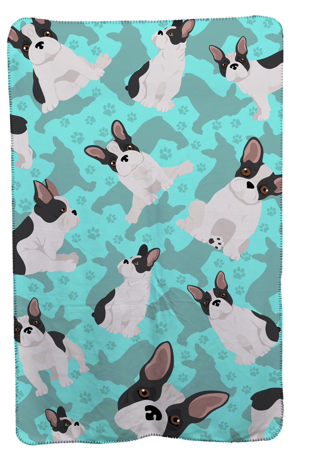 Black and White French Bulldog Soft Travel Blanket with Bag Airplane Blanket, Indoor Outdoor Camping Blanket for Traveling, Picnics, Beach Trips, Concerts