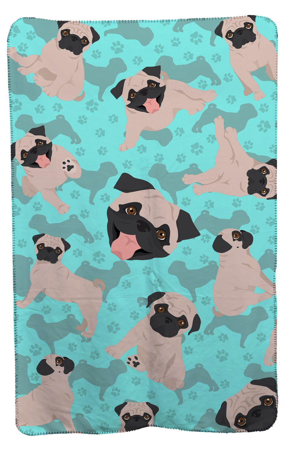 Fawn Pug Soft Travel Blanket with Bag Airplane Blanket, Indoor Outdoor Camping Blanket for Traveling, Picnics, Beach Trips, Concerts
