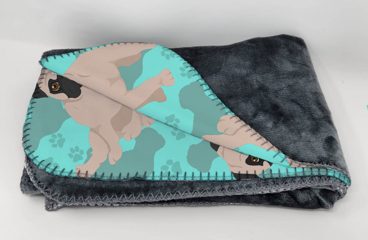 Fawn Pug Soft Travel Blanket with Bag Airplane Blanket, Indoor Outdoor Camping Blanket for Traveling, Picnics, Beach Trips, Concerts