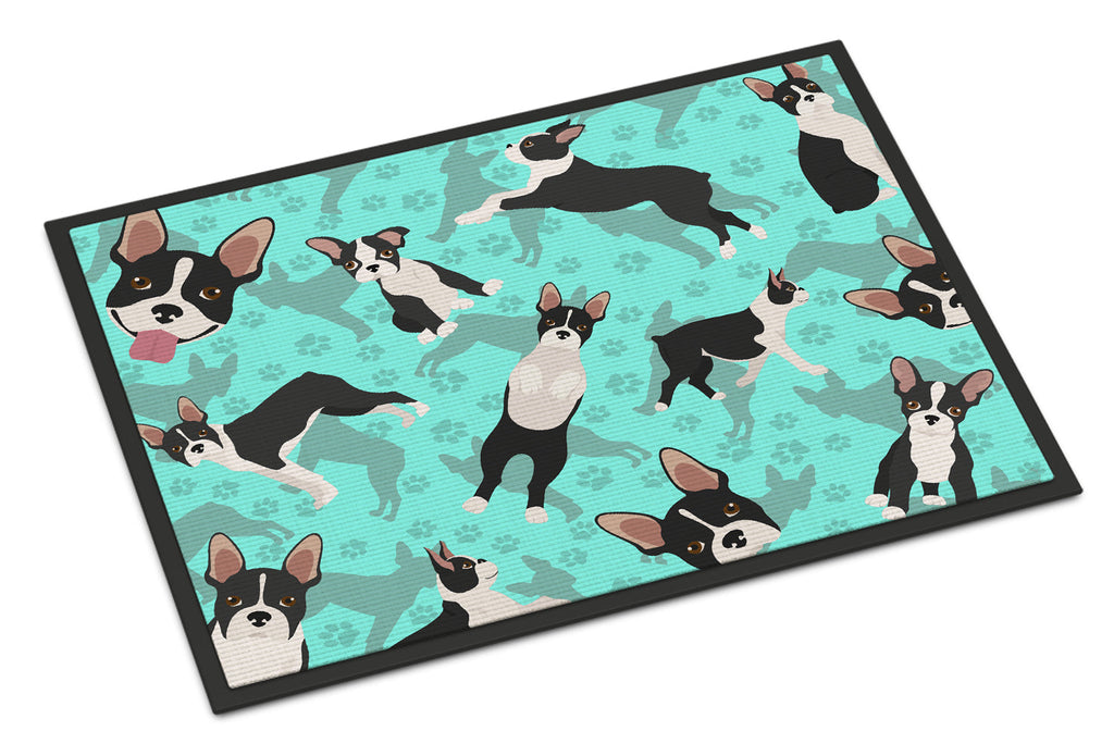 Boston Terrier Doormat Indoor Outdoor 24H X 36W Front Door Mat Rugs for Entryway, Non Slip Washable Low Pile,