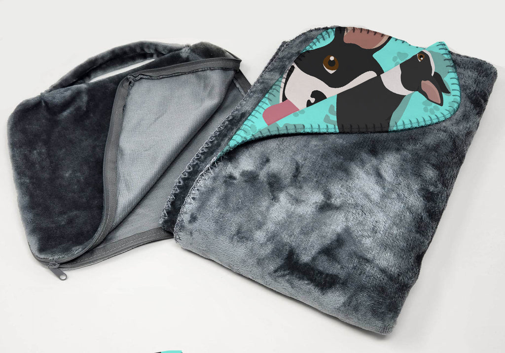 Boston Terrier Soft Travel Blanket with Bag Airplane Blanket, Indoor Outdoor Camping Blanket for Traveling, Picnics, Beach Trips, Concerts