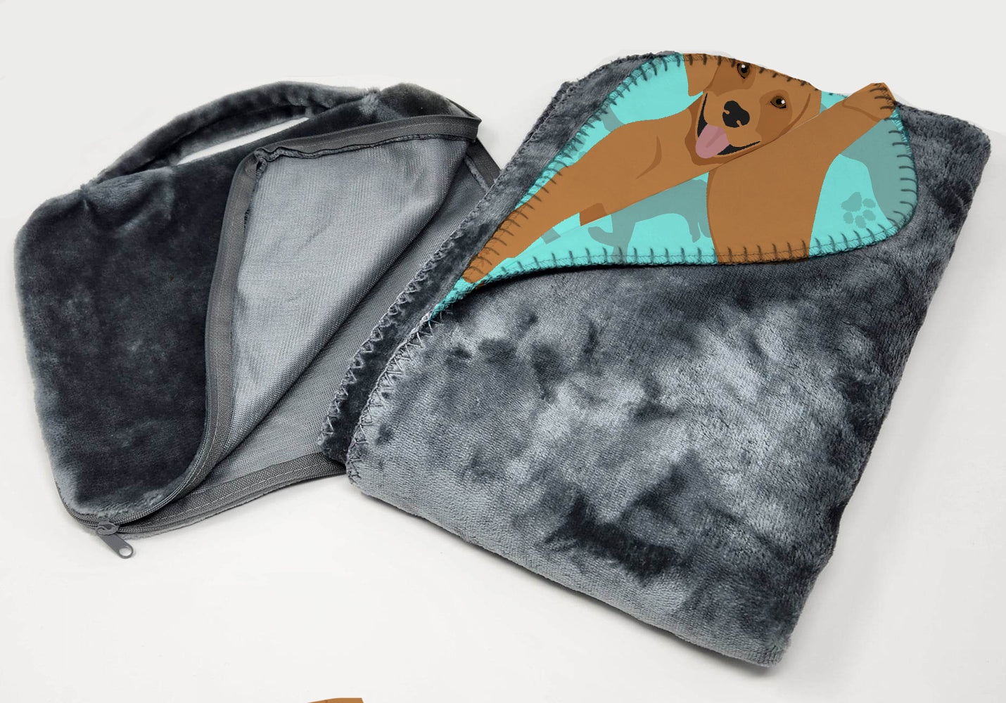 Red Fox Labrador Retriever Soft Travel Blanket with Bag Airplane Blanket, Indoor Outdoor Camping Blanket for Traveling, Picnics, Beach Trips, Concerts