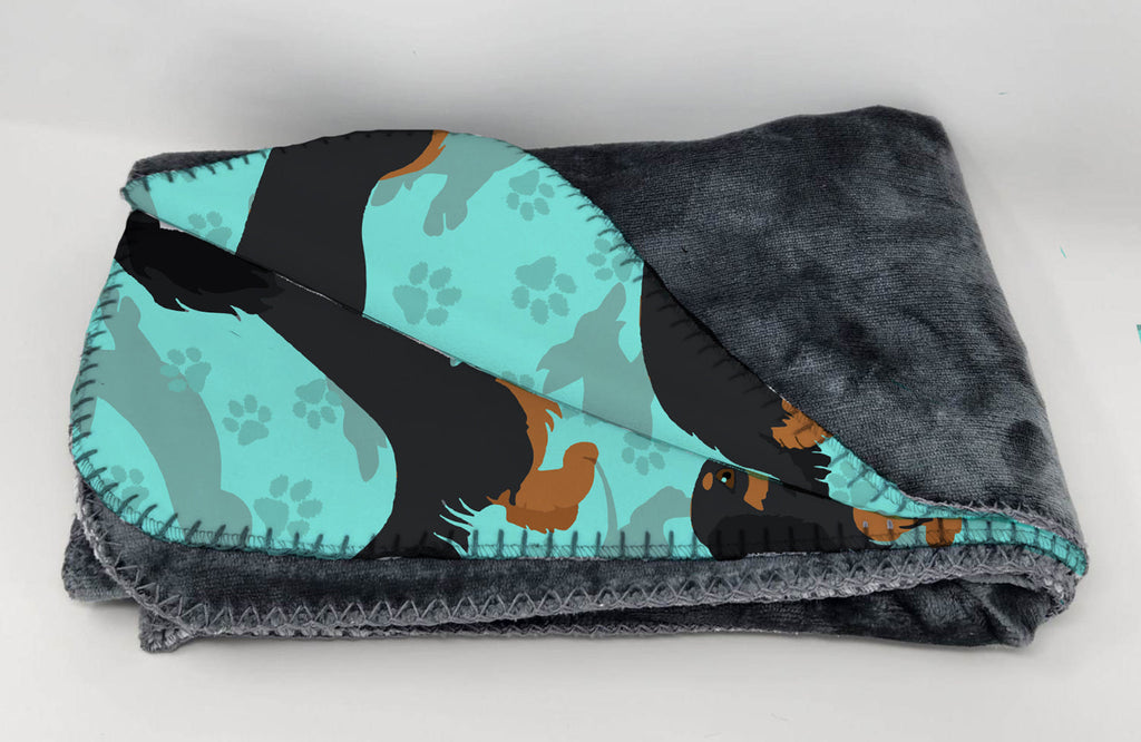 Longhaired Black Tan Dachshund Soft Travel Blanket with Bag Airplane Blanket, Indoor Outdoor Camping Blanket for Traveling, Picnics, Beach Trips, Concerts