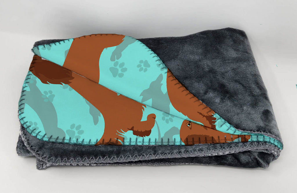 Longhaired Red Dachshund Soft Travel Blanket with Bag Airplane Blanket, Indoor Outdoor Camping Blanket for Traveling, Picnics, Beach Trips, Concerts