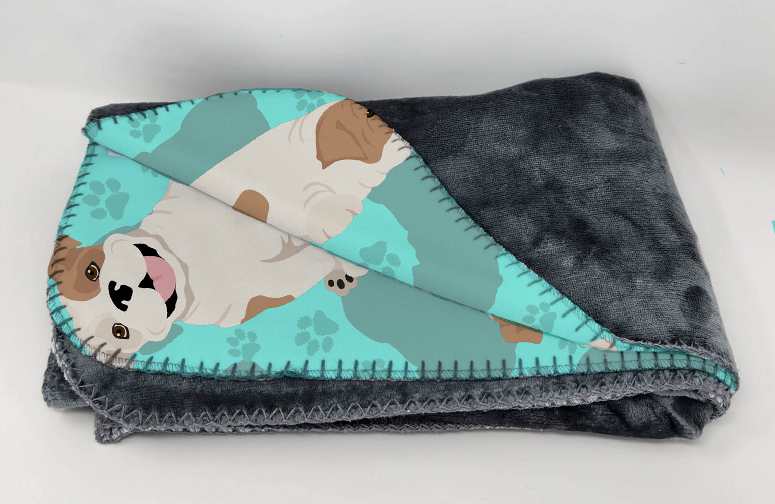 Piebald English Bulldog Soft Travel Blanket with Bag Airplane Blanket, Indoor Outdoor Camping Blanket for Traveling, Picnics, Beach Trips, Concerts