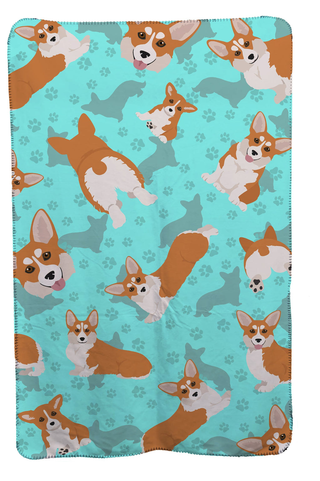 Red and White Pembroke Corgi Soft Travel Blanket with Bag Airplane Blanket, Indoor Outdoor Camping Blanket for Traveling, Picnics, Beach Trips, Concerts