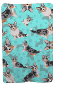 Blue Merle Welsh Cardigan Corgi Soft Travel Blanket with Bag Airplane Blanket, Indoor Outdoor Camping Blanket for Traveling, Picnics, Beach Trips, Concerts