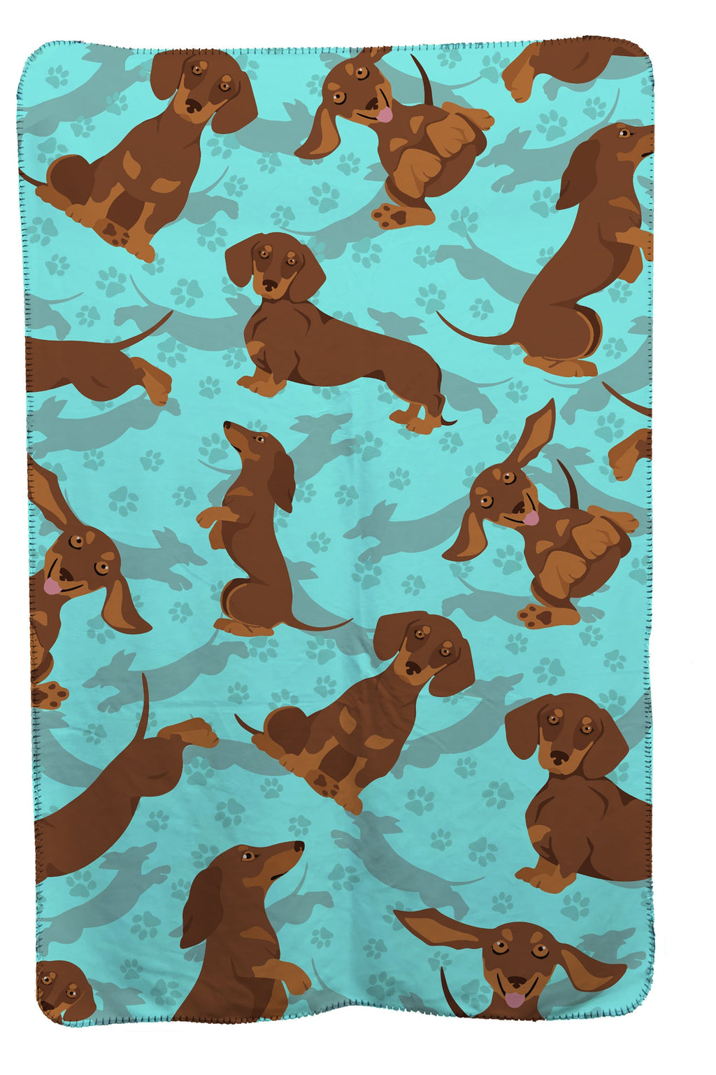 Chocolate and Tan Dachshund Soft Travel Blanket with Bag Airplane Blanket, Indoor Outdoor Camping Blanket for Traveling, Picnics, Beach Trips, Concerts