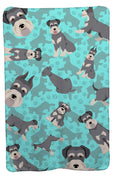 Schnauzer Soft Travel Blanket with Bag Airplane Blanket, Indoor Outdoor Camping Blanket for Traveling, Picnics, Beach Trips, Concerts