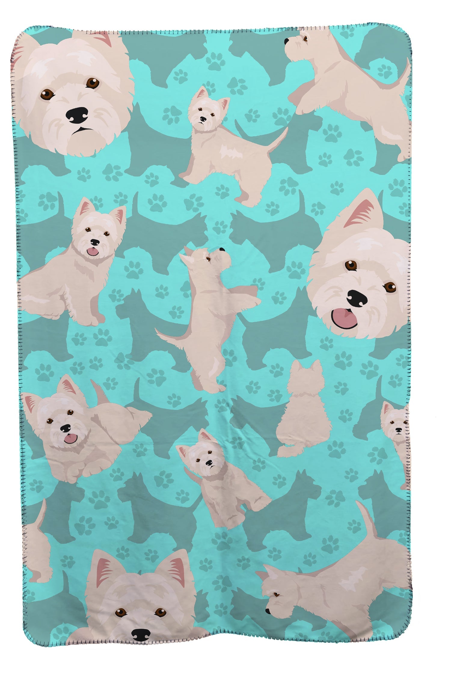 Westie Soft Travel Blanket with Bag Airplane Blanket, Indoor Outdoor Camping Blanket for Traveling, Picnics, Beach Trips, Concerts
