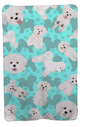 Bichon Frise Soft Travel Blanket with Bag Airplane Blanket, Indoor Outdoor Camping Blanket for Traveling, Picnics, Beach Trips, Concerts