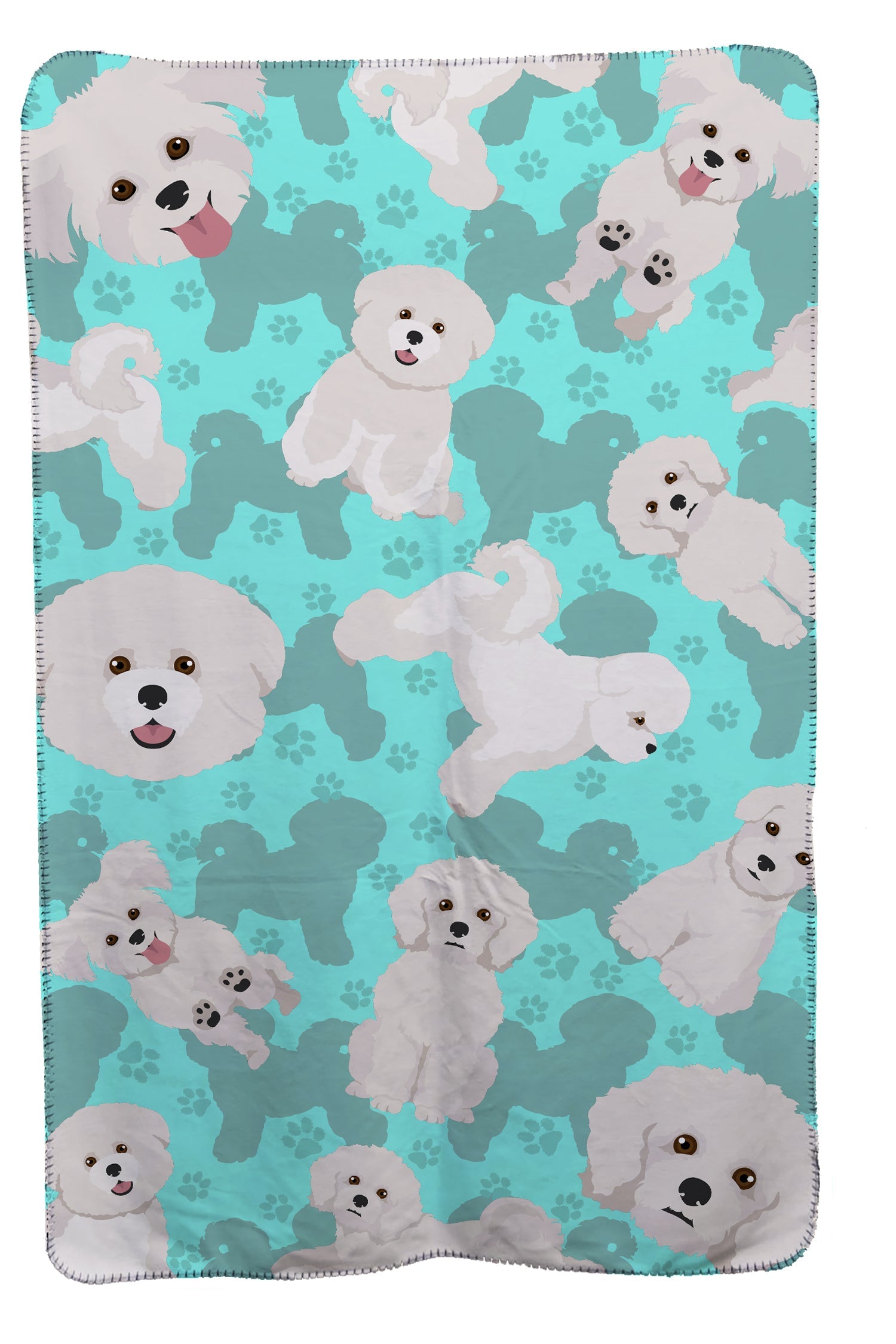 Bichon Frise Soft Travel Blanket with Bag Airplane Blanket, Indoor Outdoor Camping Blanket for Traveling, Picnics, Beach Trips, Concerts