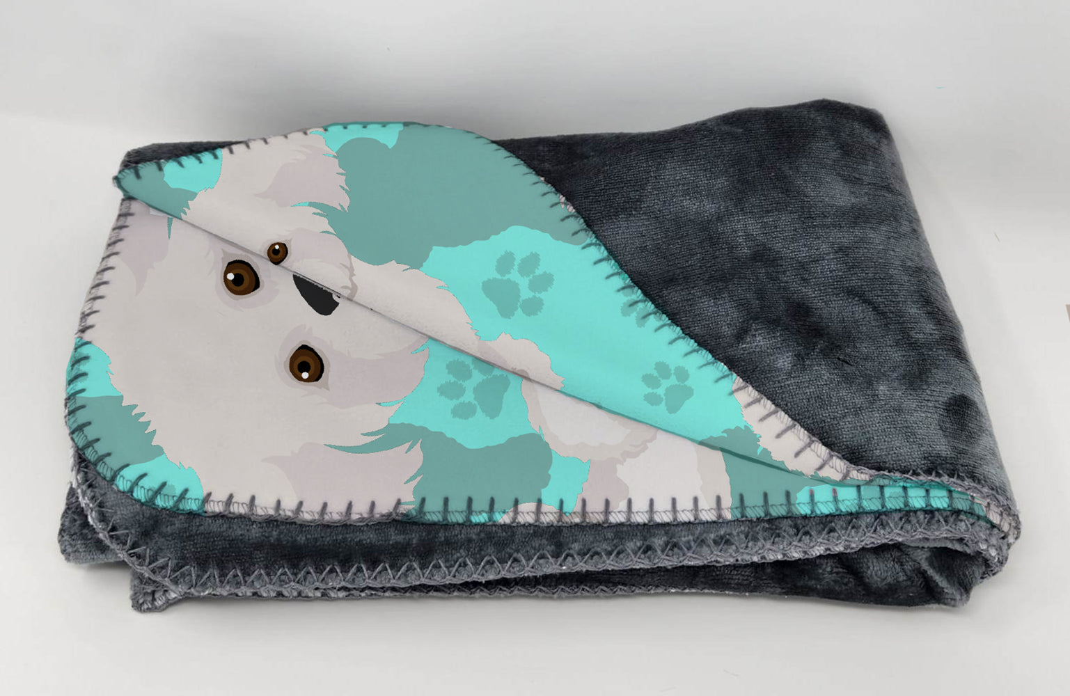 Bichon Frise Soft Travel Blanket with Bag Airplane Blanket, Indoor Outdoor Camping Blanket for Traveling, Picnics, Beach Trips, Concerts