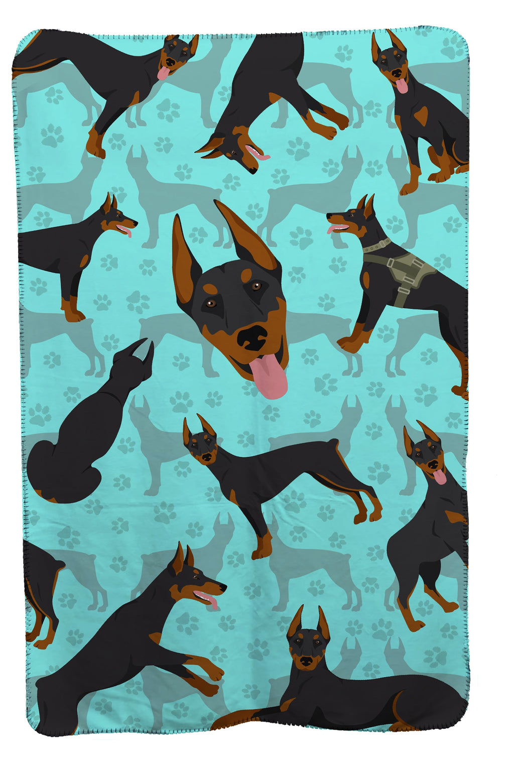 Doberman Pinscher Soft Travel Blanket with Bag Airplane Blanket, Indoor Outdoor Camping Blanket for Traveling, Picnics, Beach Trips, Concerts