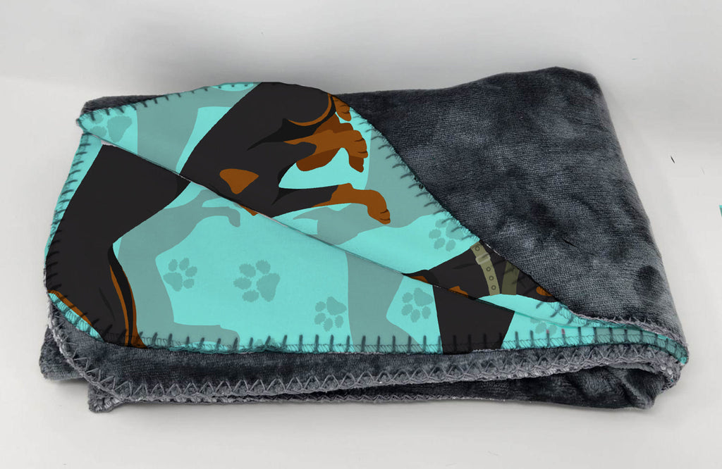 Doberman Pinscher Soft Travel Blanket with Bag Airplane Blanket, Indoor Outdoor Camping Blanket for Traveling, Picnics, Beach Trips, Concerts