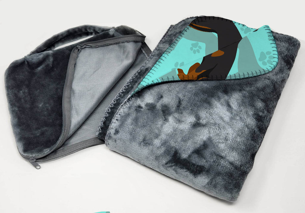 Doberman Pinscher Soft Travel Blanket with Bag Airplane Blanket, Indoor Outdoor Camping Blanket for Traveling, Picnics, Beach Trips, Concerts
