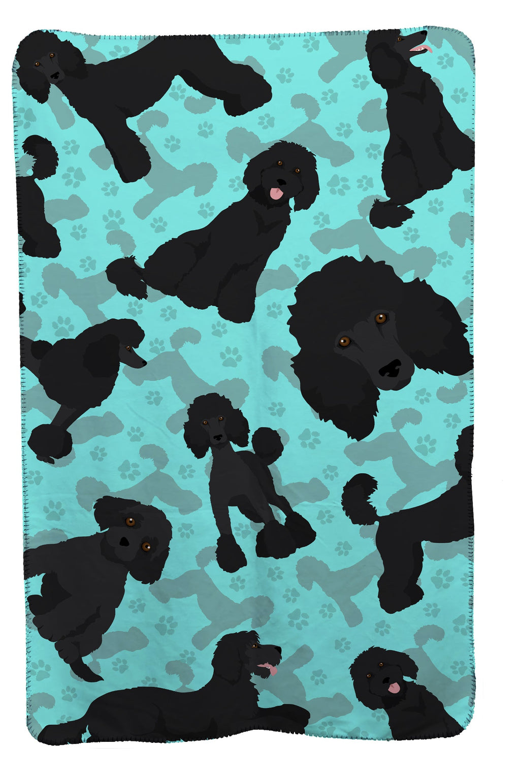 Black Standard Poodle Soft Travel Blanket with Bag Airplane Blanket, Indoor Outdoor Camping Blanket for Traveling, Picnics, Beach Trips, Concerts