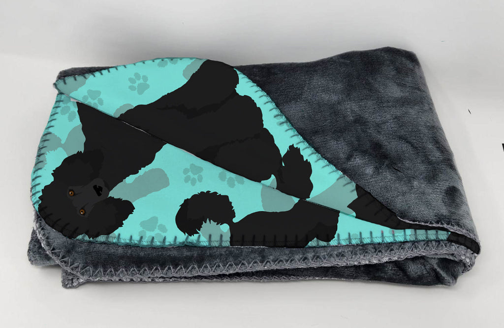Black Standard Poodle Soft Travel Blanket with Bag Airplane Blanket, Indoor Outdoor Camping Blanket for Traveling, Picnics, Beach Trips, Concerts