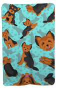 Black and Tan Yorkie Soft Travel Blanket with Bag Airplane Blanket, Indoor Outdoor Camping Blanket for Traveling, Picnics, Beach Trips, Concerts