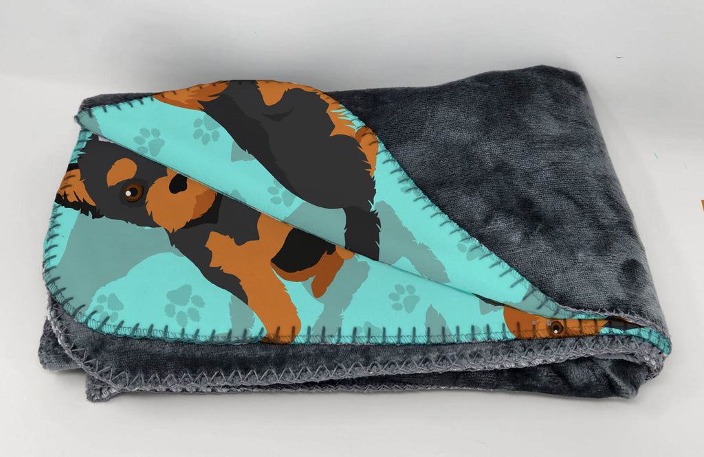 Black and Tan Yorkie Soft Travel Blanket with Bag Airplane Blanket, Indoor Outdoor Camping Blanket for Traveling, Picnics, Beach Trips, Concerts