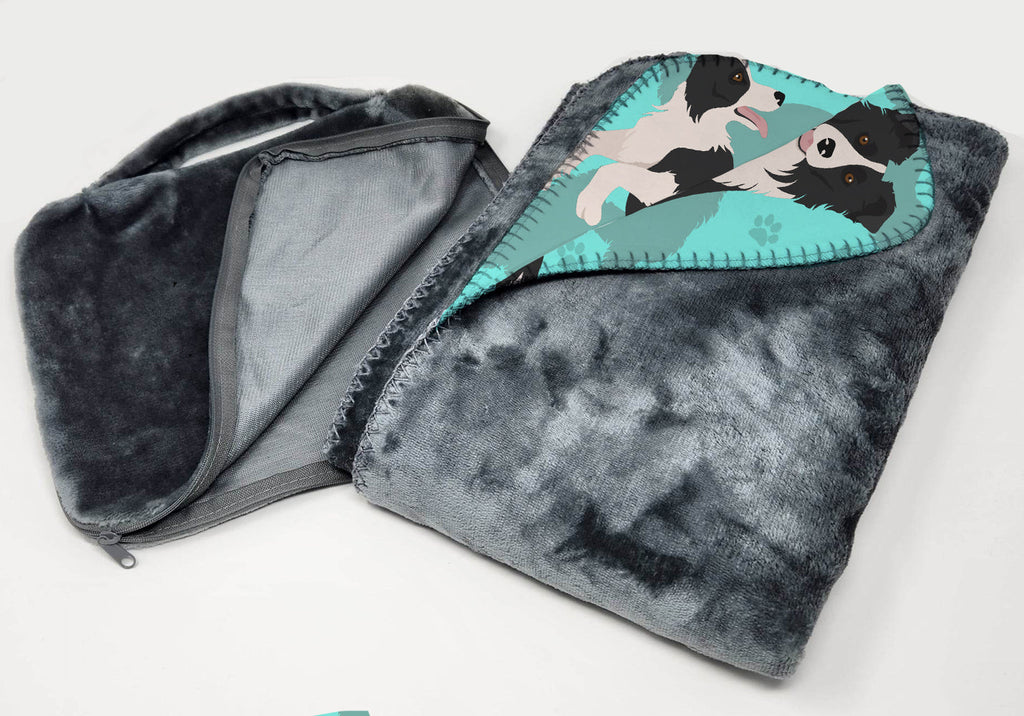 Border Collie Soft Travel Blanket with Bag Airplane Blanket, Indoor Outdoor Camping Blanket for Traveling, Picnics, Beach Trips, Concerts