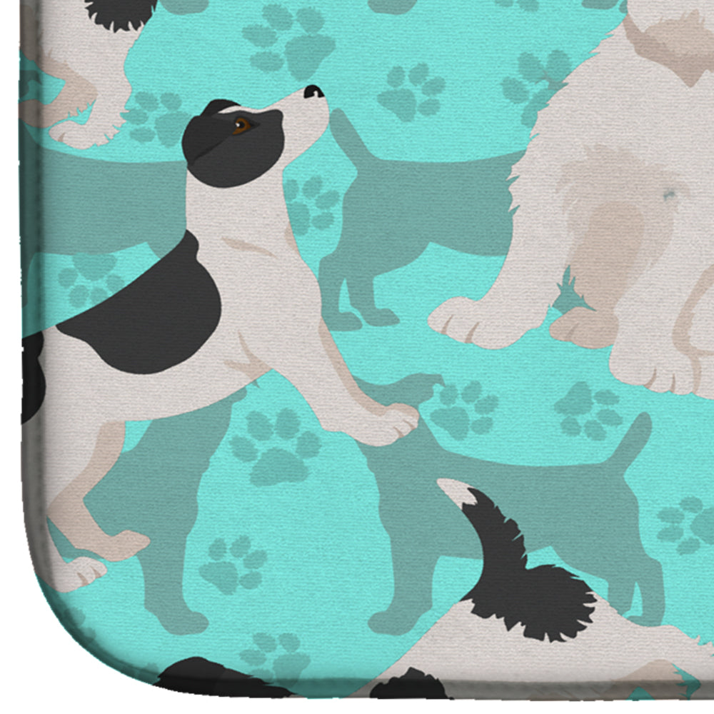 Jack Russell Terrier Dish Drying Mat Absorbent Dish Drying Mat Pad for Kitchen Counter Dish Drainer Mat for Countertop, 14 x 21", Multicolor