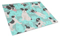 Jack Russell Terrier Cutting Board Tempered Glass Kitchen Cutting Surface, Heat Resistant Chopping, Non-Slip Feet, Food Prep & Serving