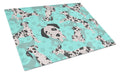 Harlequin Natural Ears Great Dane Cutting Board Tempered Glass Kitchen Cutting Surface, Heat Resistant Chopping, Non-Slip Feet, Food Prep & Serving