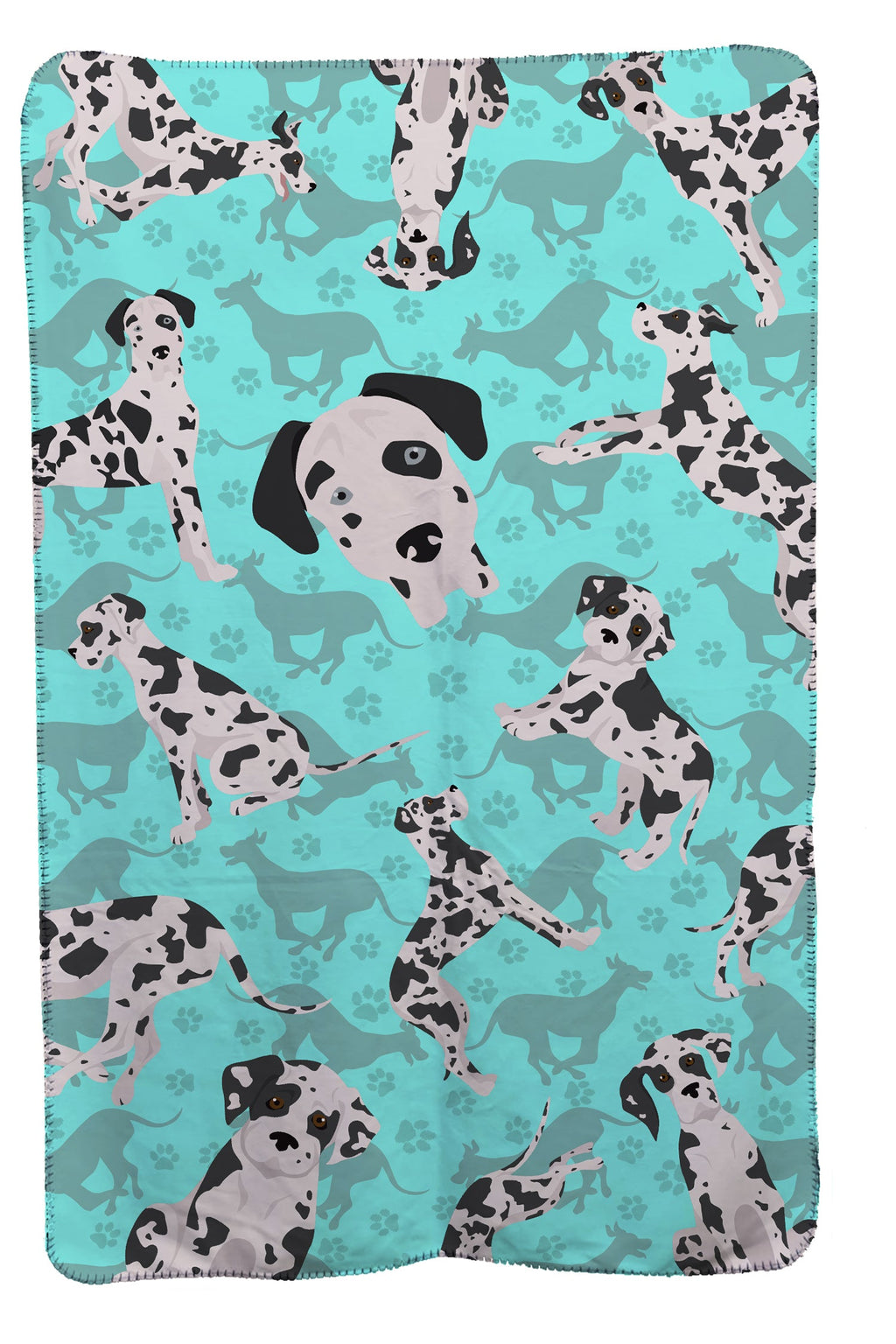 Harlequin Natural Ears Great Dane Soft Travel Blanket with Bag Airplane Blanket, Indoor Outdoor Camping Blanket for Traveling, Picnics, Beach Trips, Concerts