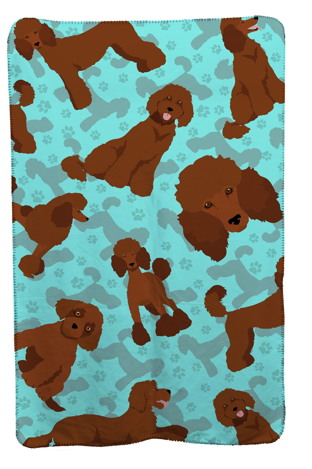 Chocolate Standard Poodle Soft Travel Blanket with Bag Airplane Blanket, Indoor Outdoor Camping Blanket for Traveling, Picnics, Beach Trips, Concerts