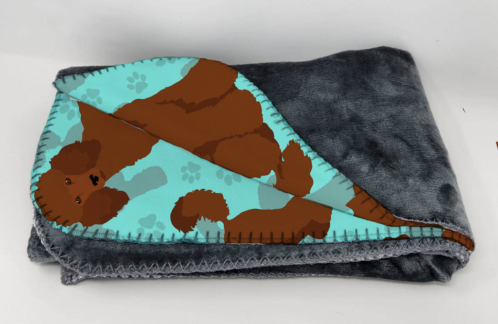 Chocolate Standard Poodle Soft Travel Blanket with Bag Airplane Blanket, Indoor Outdoor Camping Blanket for Traveling, Picnics, Beach Trips, Concerts