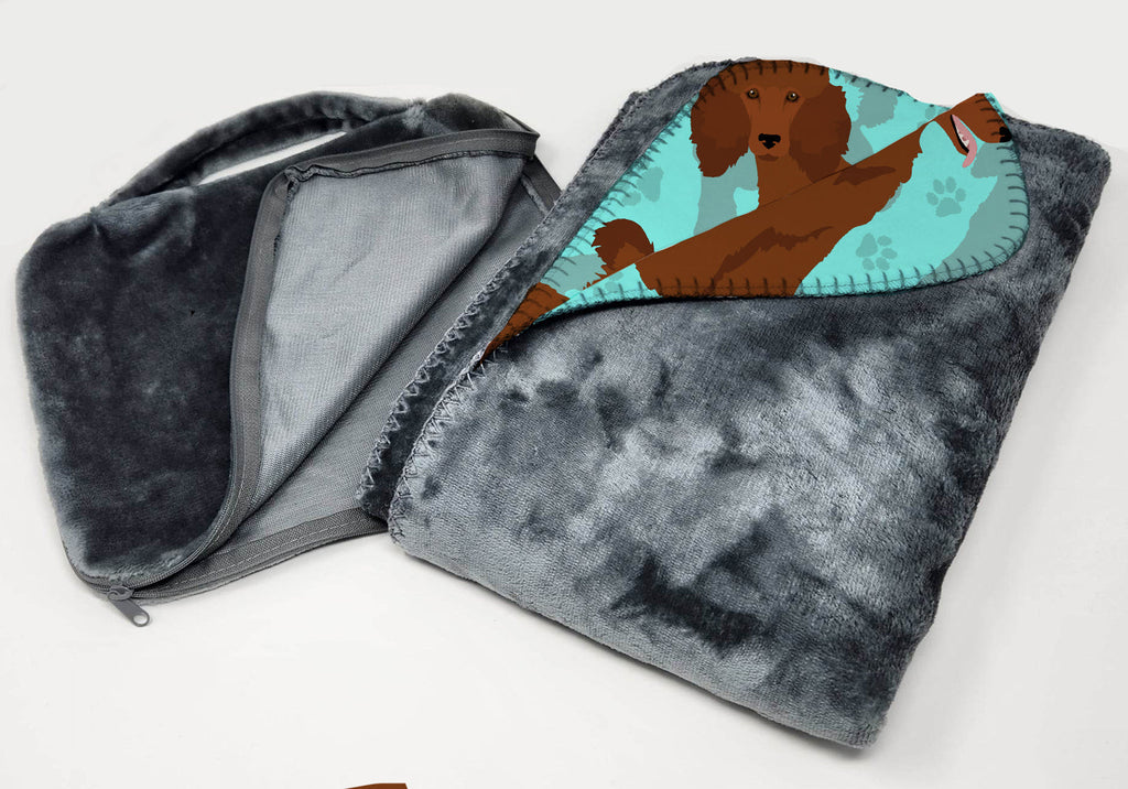 Chocolate Standard Poodle Soft Travel Blanket with Bag Airplane Blanket, Indoor Outdoor Camping Blanket for Traveling, Picnics, Beach Trips, Concerts