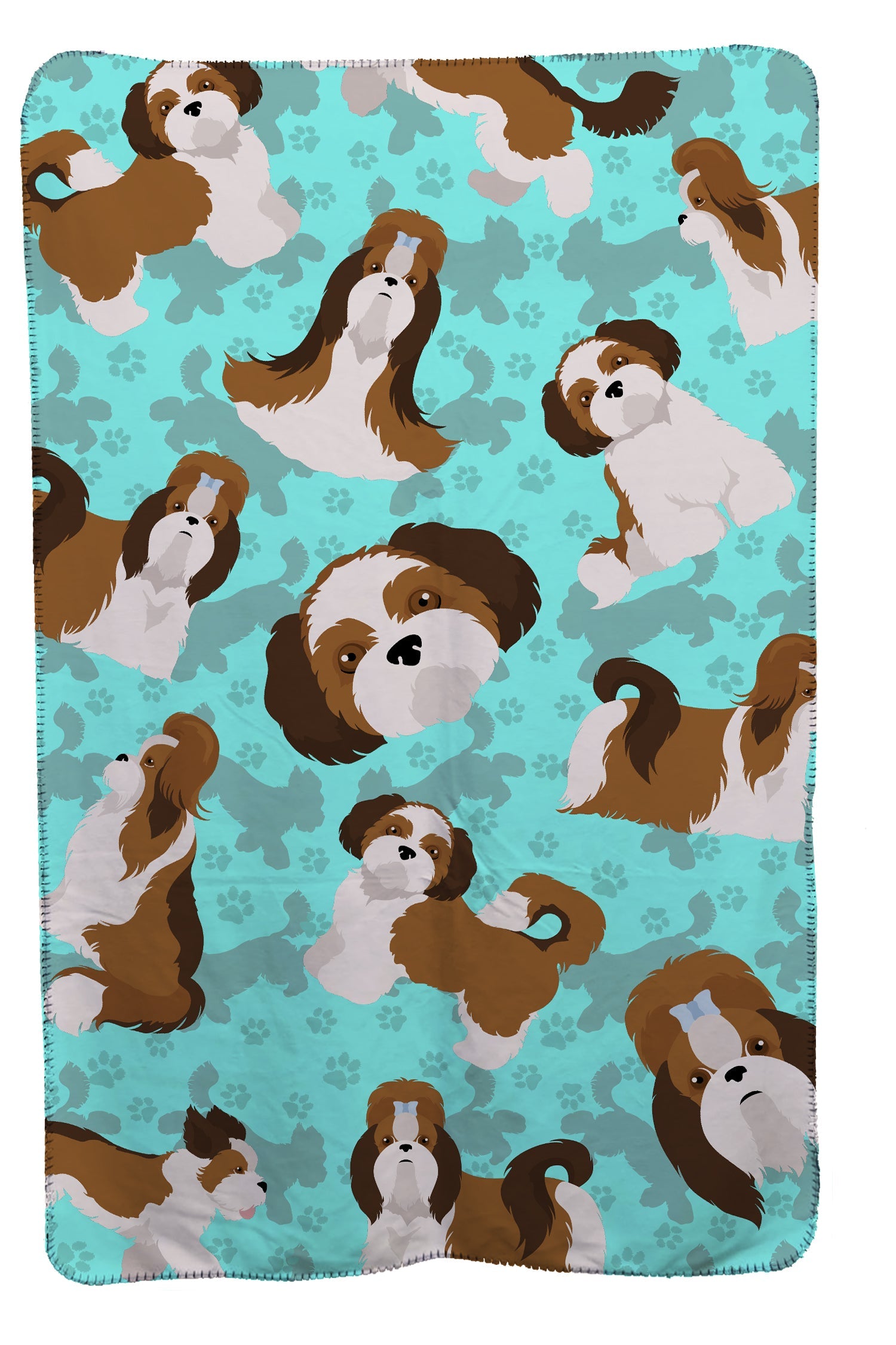 Shih Tzu Soft Travel Blanket with Bag Airplane Blanket, Indoor Outdoor Camping Blanket for Traveling, Picnics, Beach Trips, Concerts