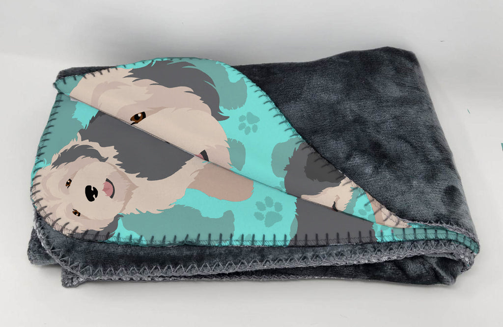 Old English Sheepdog Soft Travel Blanket with Bag Airplane Blanket, Indoor Outdoor Camping Blanket for Traveling, Picnics, Beach Trips, Concerts