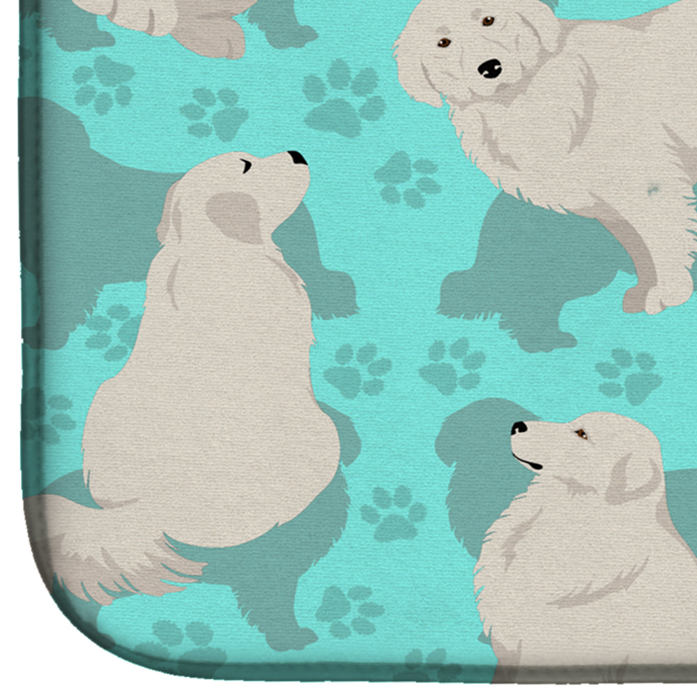 Great Pyrenees Dish Drying Mat Absorbent Dish Drying Mat Pad for Kitchen Counter Dish Drainer Mat for Countertop, 14 x 21", Multicolor