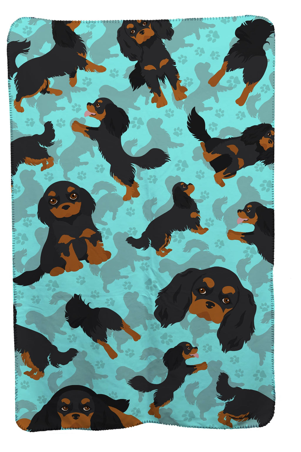 Black and Tan Cavalier King Charles Spaniel Soft Travel Blanket with Bag Airplane Blanket, Indoor Outdoor Camping Blanket for Traveling, Picnics, Beach Trips, Concerts