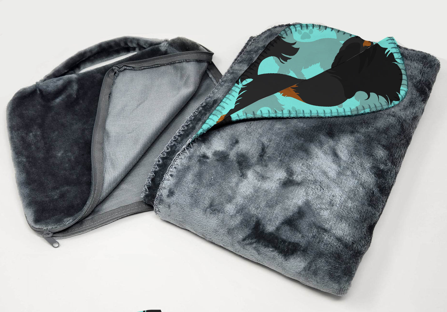 Black and Tan Cavalier King Charles Spaniel Soft Travel Blanket with Bag Airplane Blanket, Indoor Outdoor Camping Blanket for Traveling, Picnics, Beach Trips, Concerts