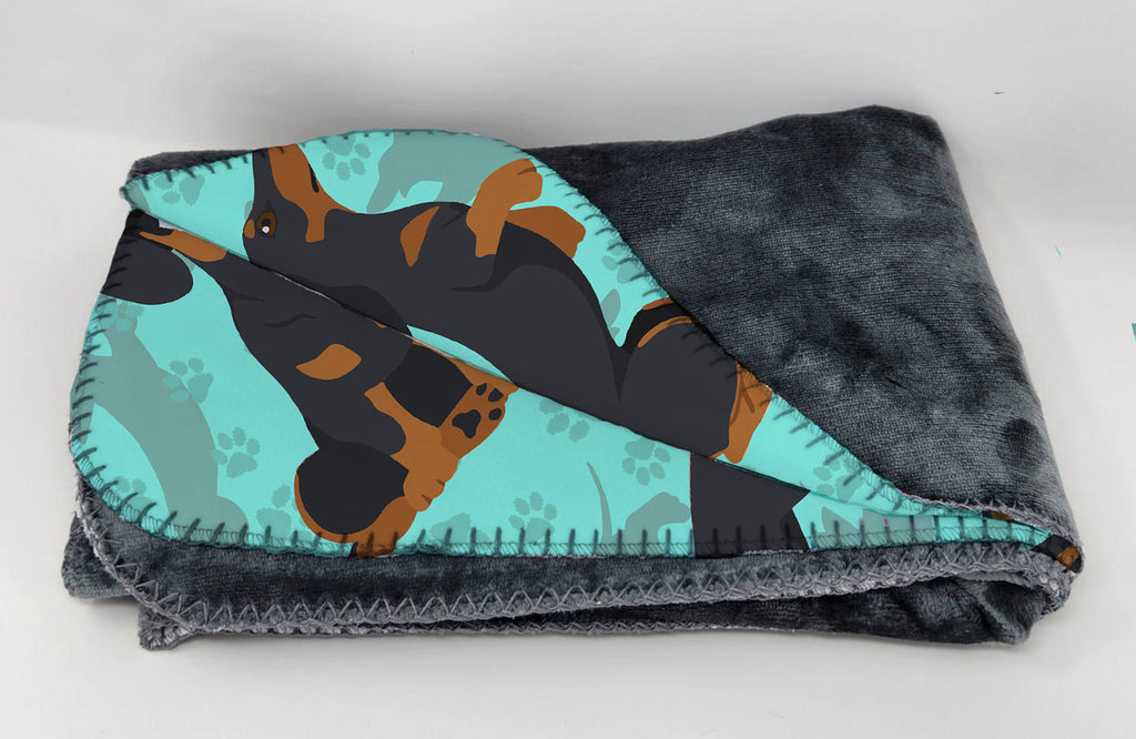 Black and Tan Dachshund Soft Travel Blanket with Bag Airplane Blanket, Indoor Outdoor Camping Blanket for Traveling, Picnics, Beach Trips, Concerts