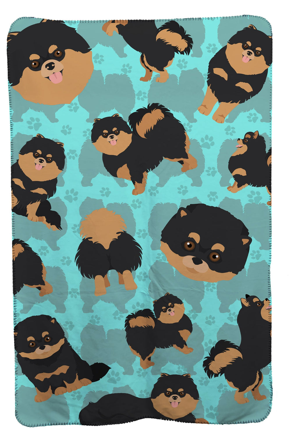 Black and Tan Pomeranian Soft Travel Blanket with Bag Airplane Blanket, Indoor Outdoor Camping Blanket for Traveling, Picnics, Beach Trips, Concerts