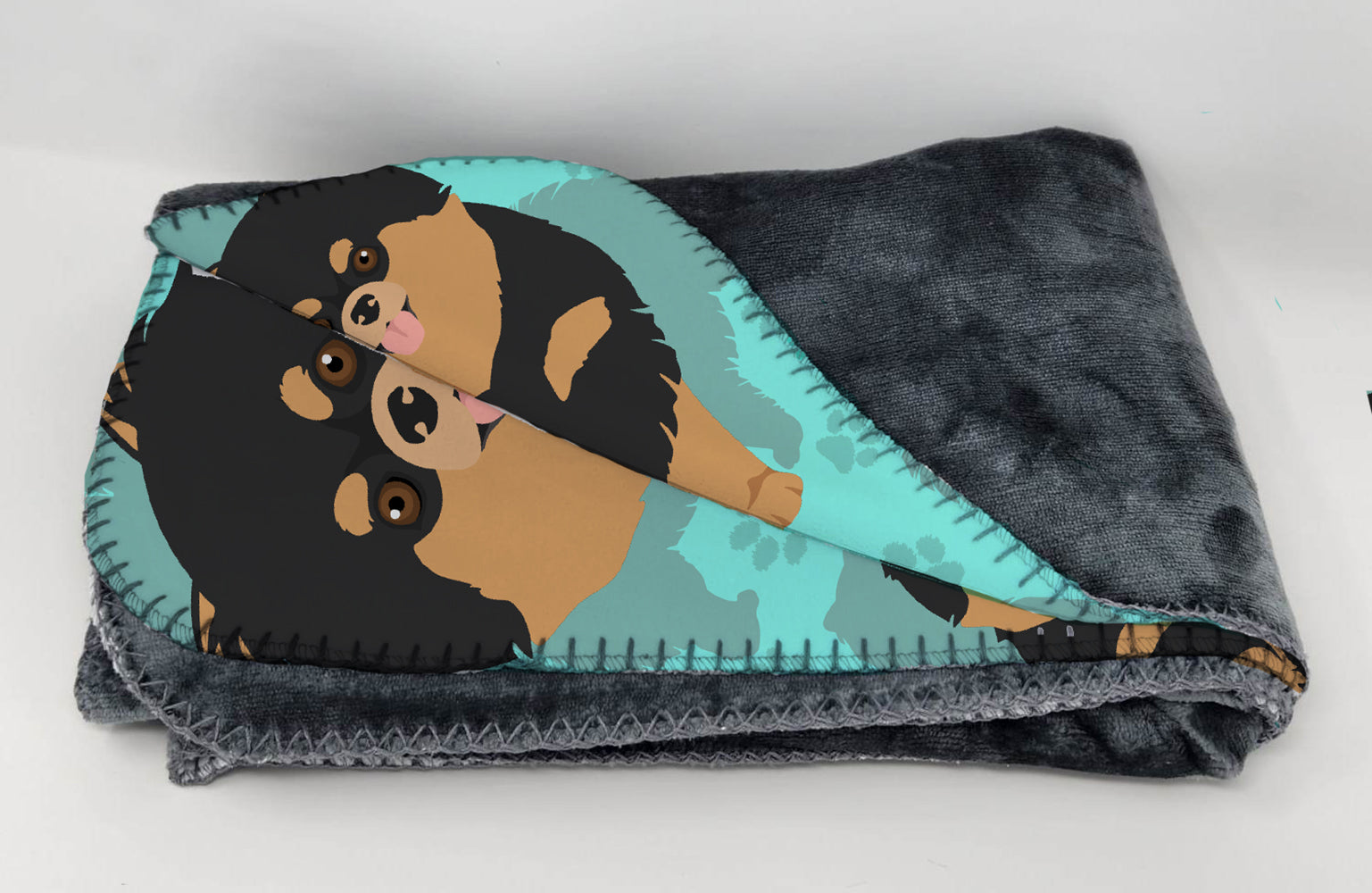 Black and Tan Pomeranian Soft Travel Blanket with Bag Airplane Blanket, Indoor Outdoor Camping Blanket for Traveling, Picnics, Beach Trips, Concerts