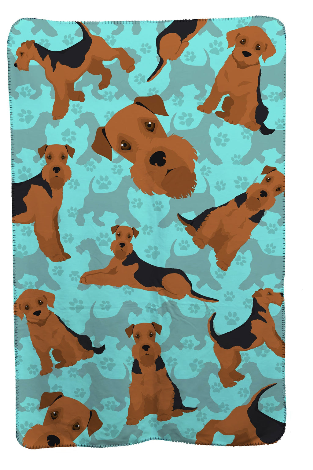 Airedale Terrier Soft Travel Blanket with Bag Airplane Blanket, Indoor Outdoor Camping Blanket for Traveling, Picnics, Beach Trips, Concerts