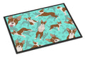 Red Boston Terrier Doormat Indoor Outdoor 24H X 36W Front Door Mat Rugs for Entryway, Non Slip Washable Low Pile,