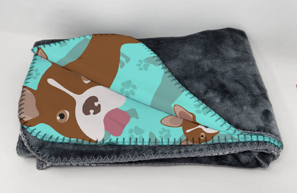 Red Boston Terrier Soft Travel Blanket with Bag Airplane Blanket, Indoor Outdoor Camping Blanket for Traveling, Picnics, Beach Trips, Concerts